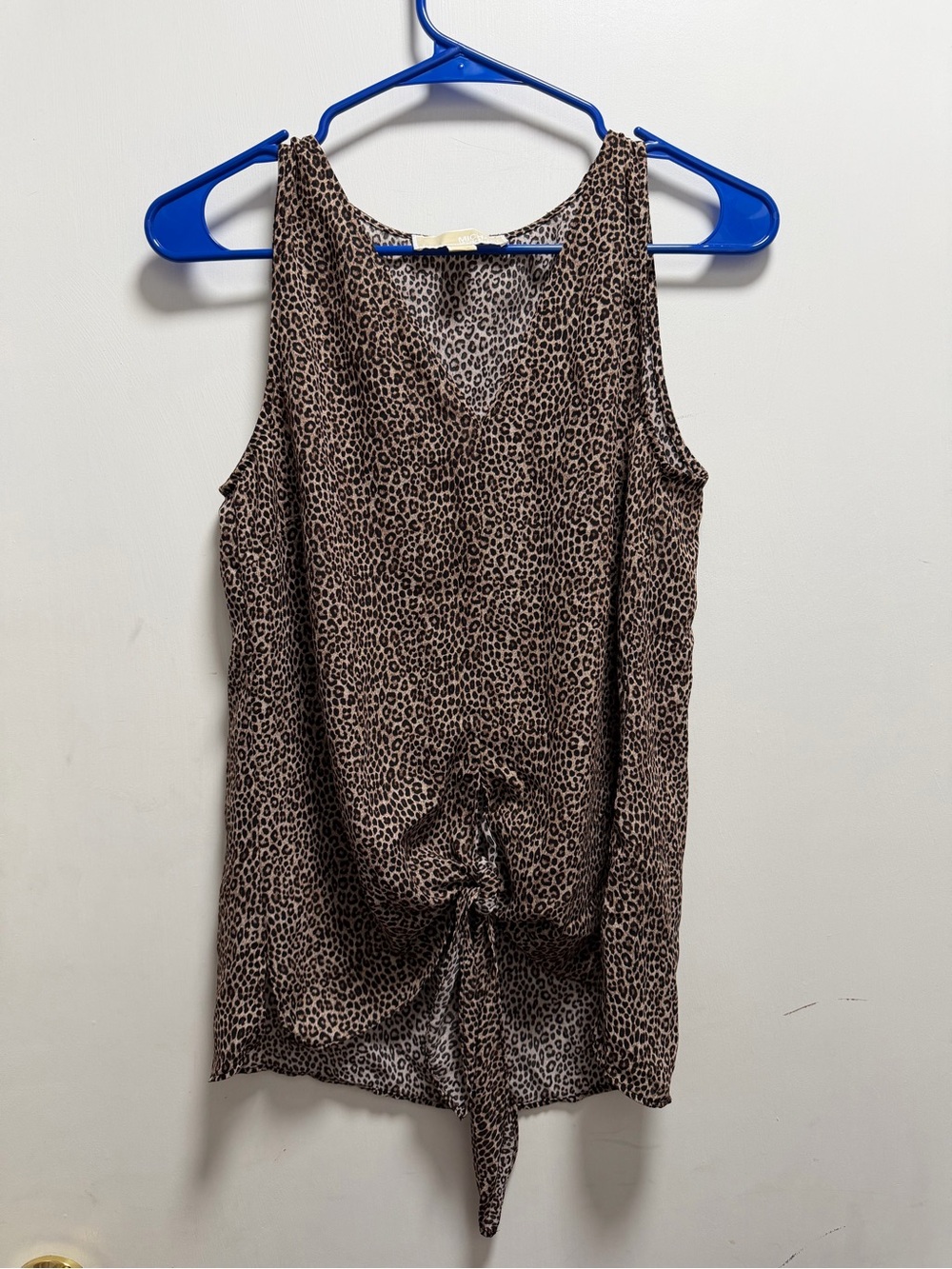 Michael Kors Bundle Womens Sz S Brown Blue Leopard Print Sleeveless Office Light